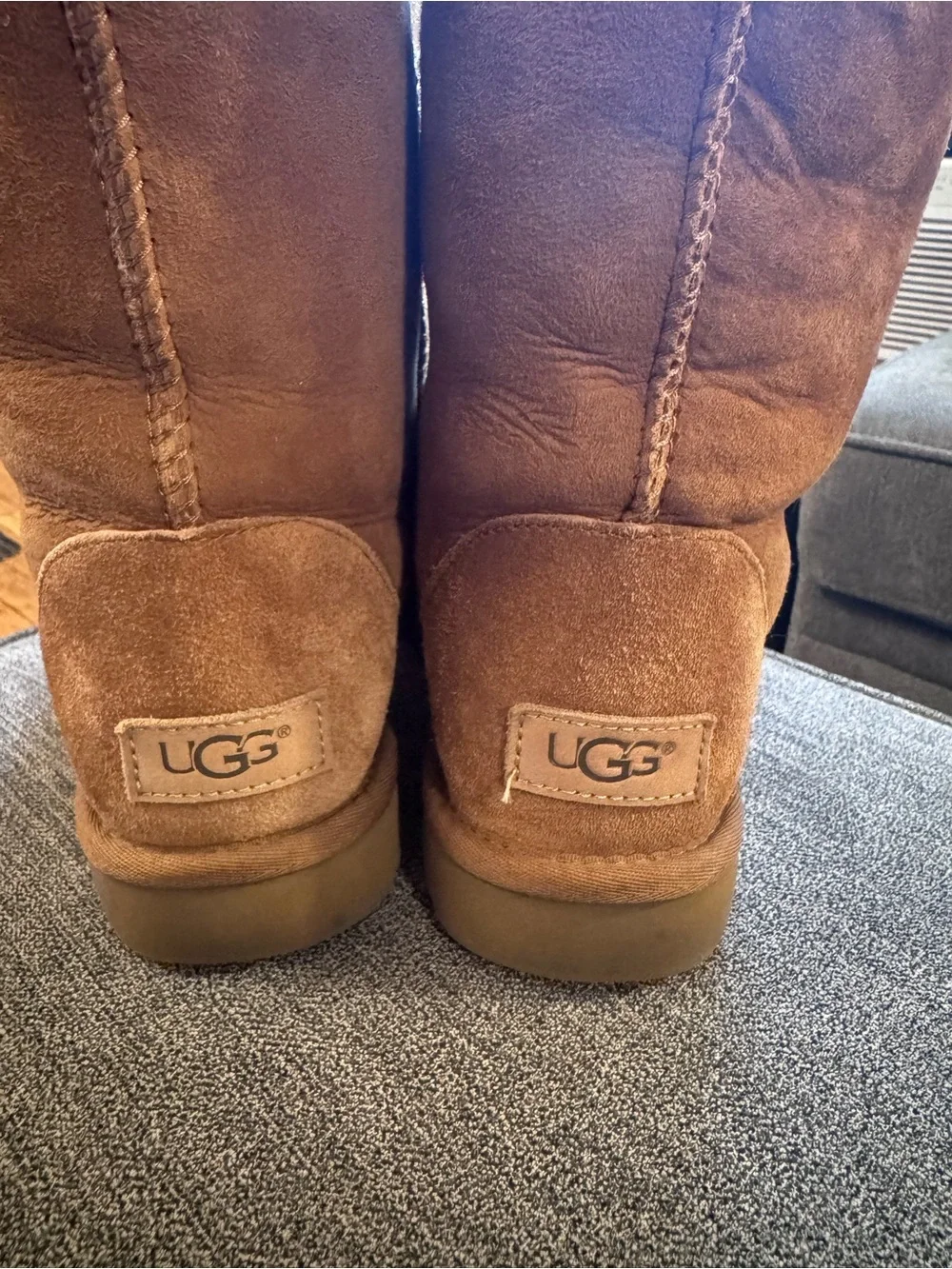 UGG Chestnut Brown Suede Mid-Calf Boots